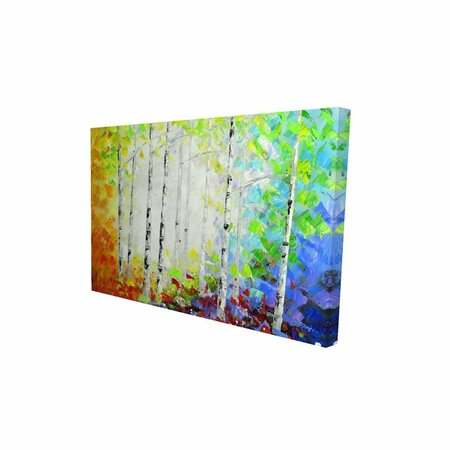 FONDO 12 x 18 in. Colorful Forest-Print on Canvas FO2786339